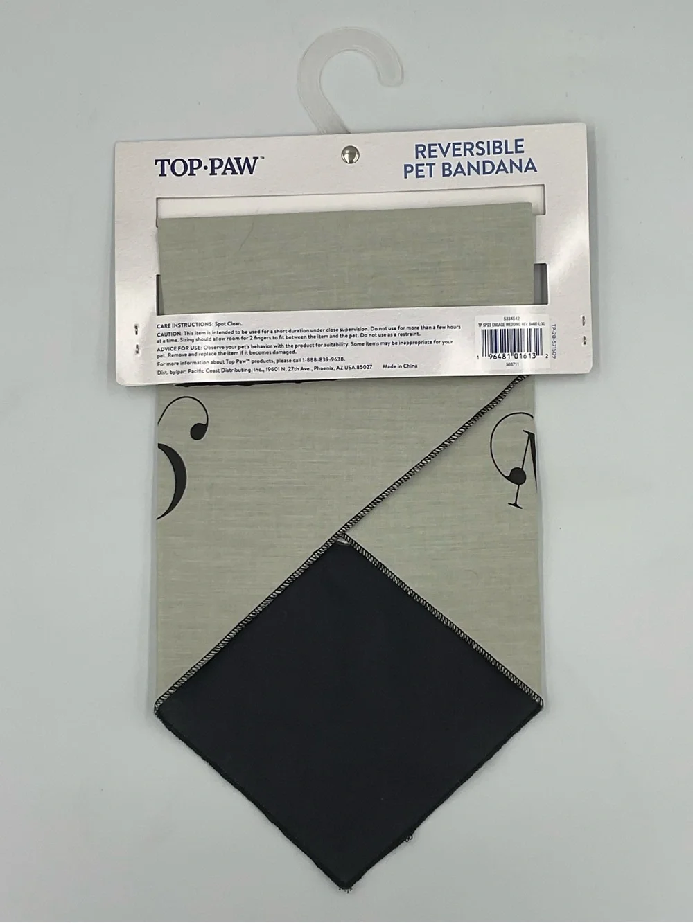 NWT Top Paw Reversible Pet Wedding Bandana “Engaged/Just Married” Size L/XL
